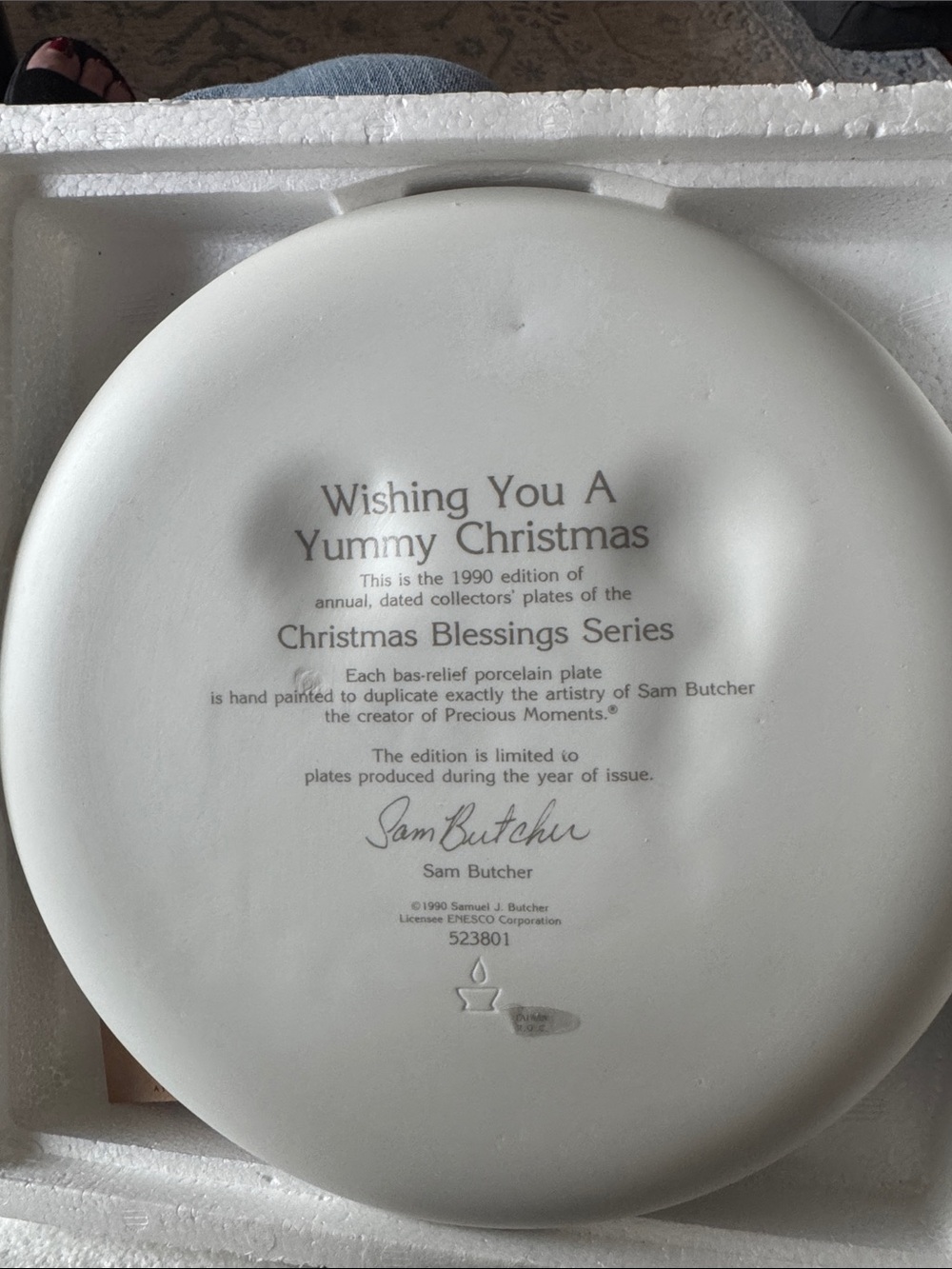 Precious Moments Winter Ice Cream Plaque - Cream - Picture 2 of 3